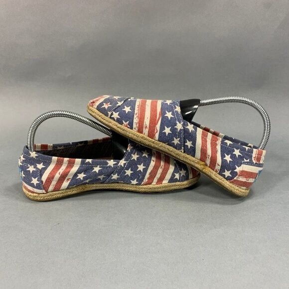 Toms‎ Women's Size 6.5 Classic Canvas American Flag Flats - Picture 7 of 10